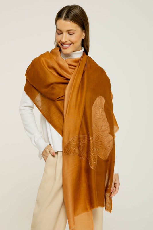   - Cashmere Bordado butterfly mel- Scarf Me 