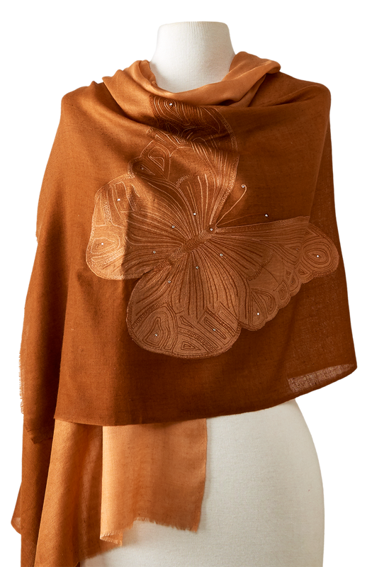   - Cashmere Bordado butterfly mel- Scarf Me 