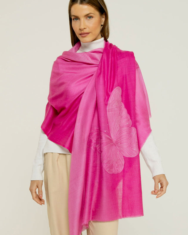   - Cashmere Bordado butterfly uva- Scarf Me 