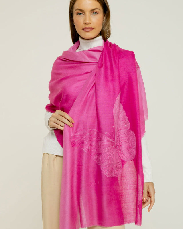   - Cashmere Bordado butterfly uva- Scarf Me 