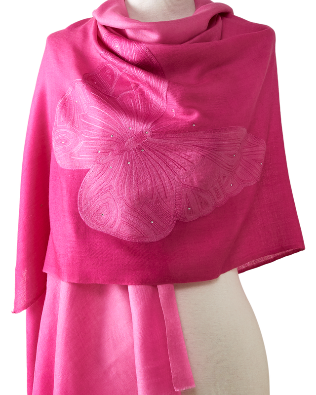   - Cashmere Bordado butterfly uva- Scarf Me 