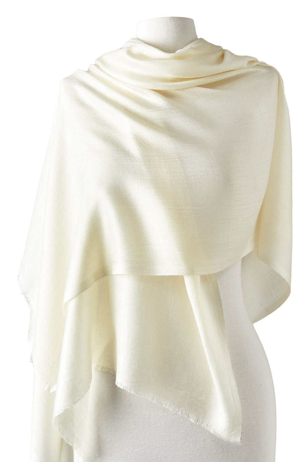 小物 23SS WHITE CASHMERE GAUZE SCARF Cashmere Diamante off white