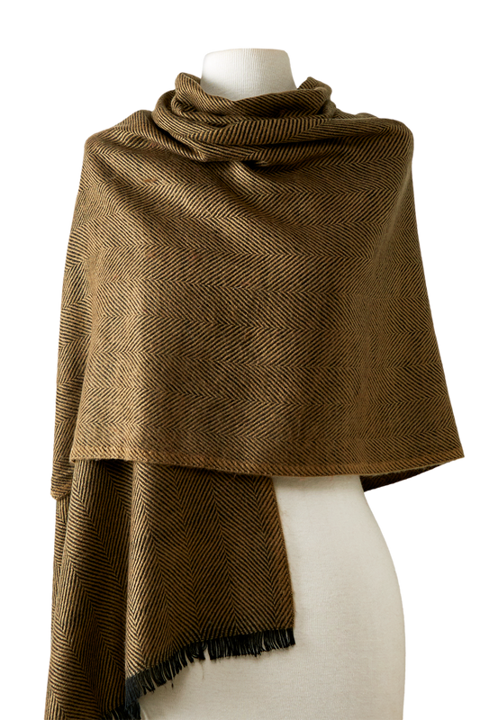   - Cashmere Espinha de peixe caqui- Scarf Me 