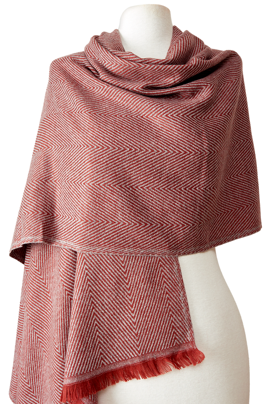   - Cashmere Espinha de peixe terracota- Scarf Me 