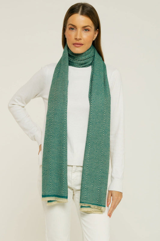   - Cashmere Espinha de peixe verde- Scarf Me 