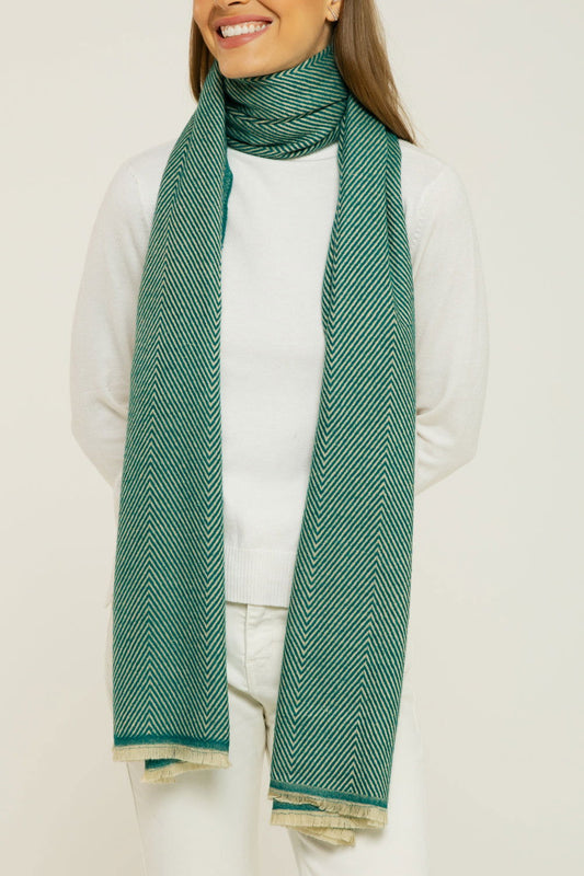   - Cashmere Espinha de peixe verde- Scarf Me 