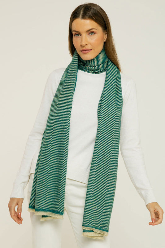   - Cashmere Espinha de peixe verde- Scarf Me 