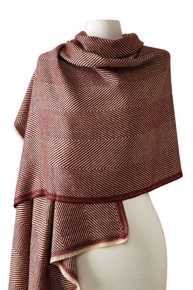   - Cashmere Espinha de peixe vermelho- Scarf Me 