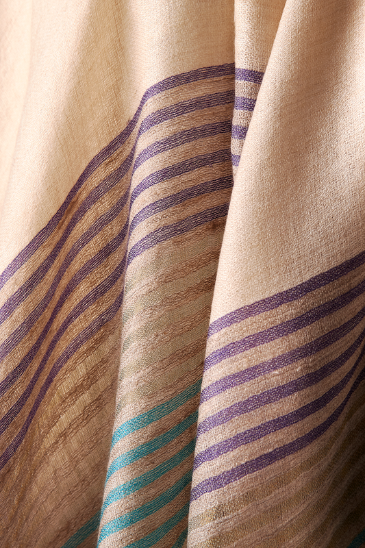   - Cashmere Gold detalhe roxo | 70x200cm- Scarf Me 