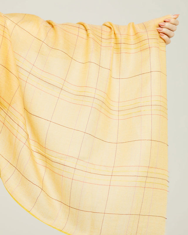   - Cashmere Gold xadrez amarelo | 70X200cm- Scarf Me 