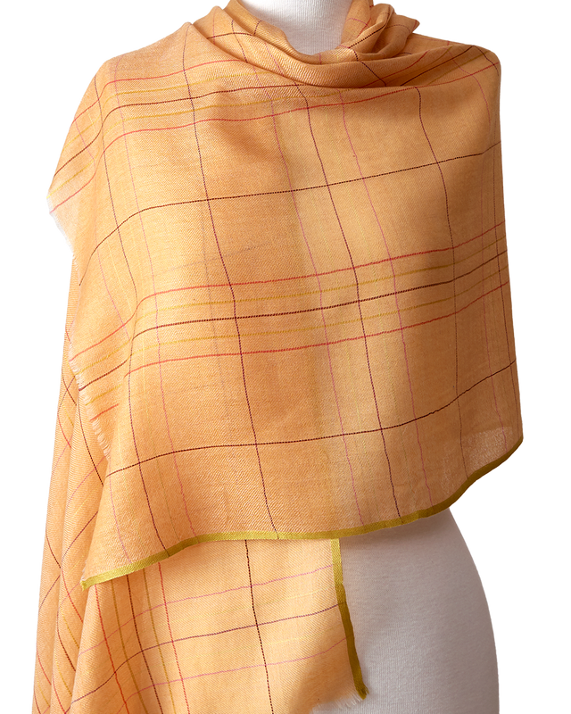   - Cashmere Gold xadrez amarelo | 70X200cm- Scarf Me 