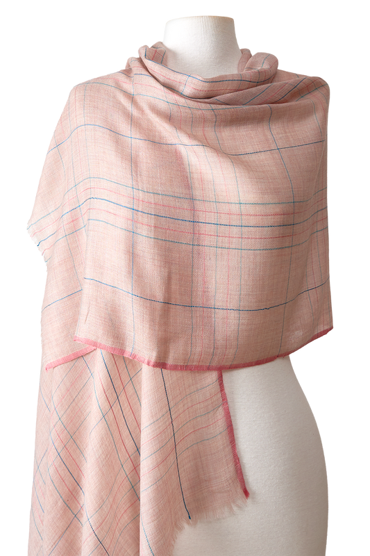   - Cashmere Gold xadrez rosé | 70x200cm- Scarf Me 