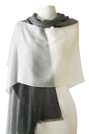   - Cashmere Himalaia degradê off white- Scarf Me 
