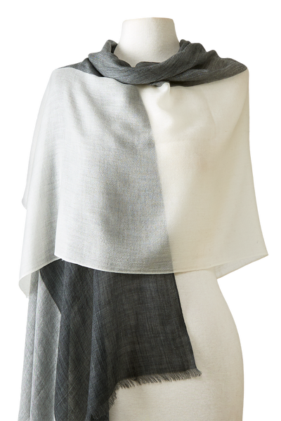   - Cashmere Himalaia degradê off white- Scarf Me 