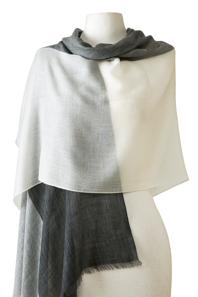   - Cashmere Himalaia degradê off white- Scarf Me 