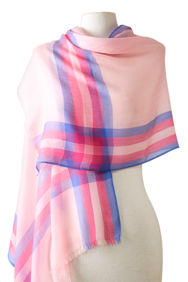   - Cashmere Himalaia listras rosa- Scarf Me 