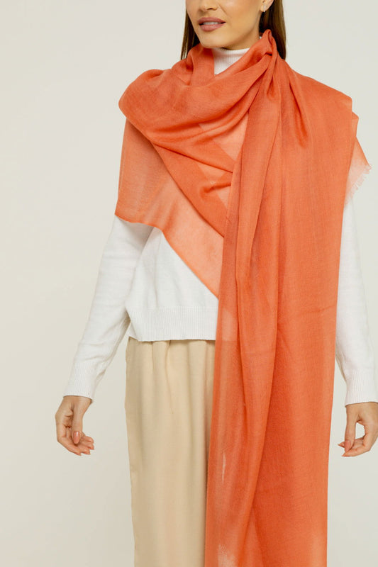   - Cashmere Himalaia orange- Scarf Me 