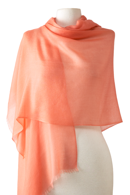   - Cashmere Himalaia salmon- Scarf Me 