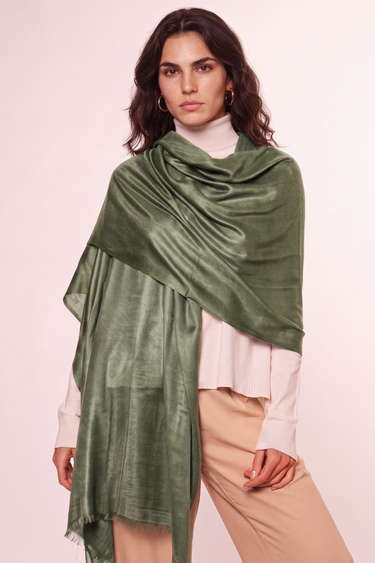 Cashmere Diamante verde folha