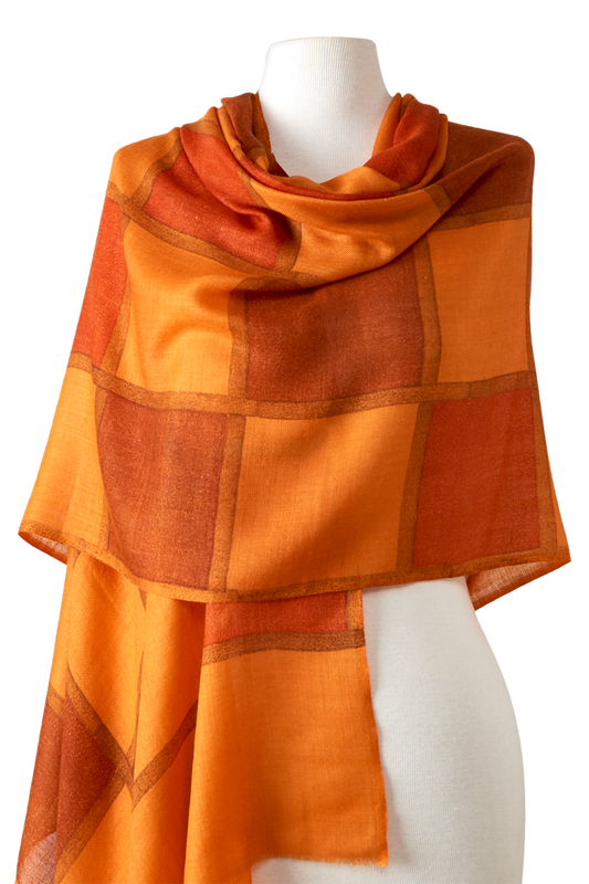   - Cashmere estampado Aja laranja- Scarf Me 