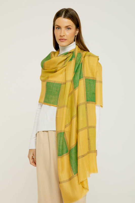   - Cashmere estampado Aja palha- Scarf Me 