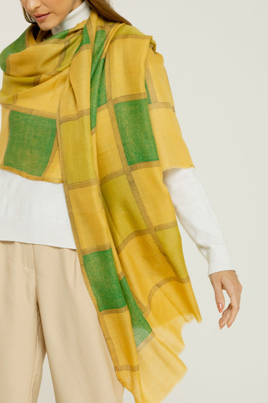   - Cashmere estampado Aja palha- Scarf Me 