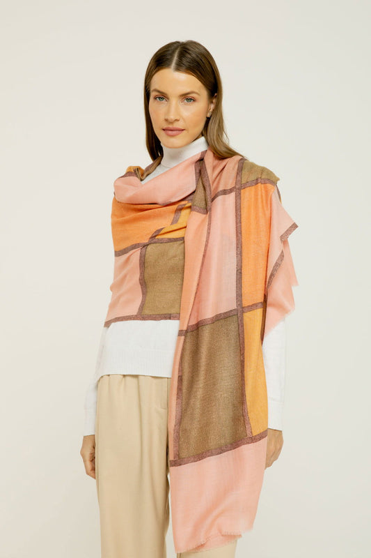   - Cashmere estampado Aja salmon- Scarf Me 