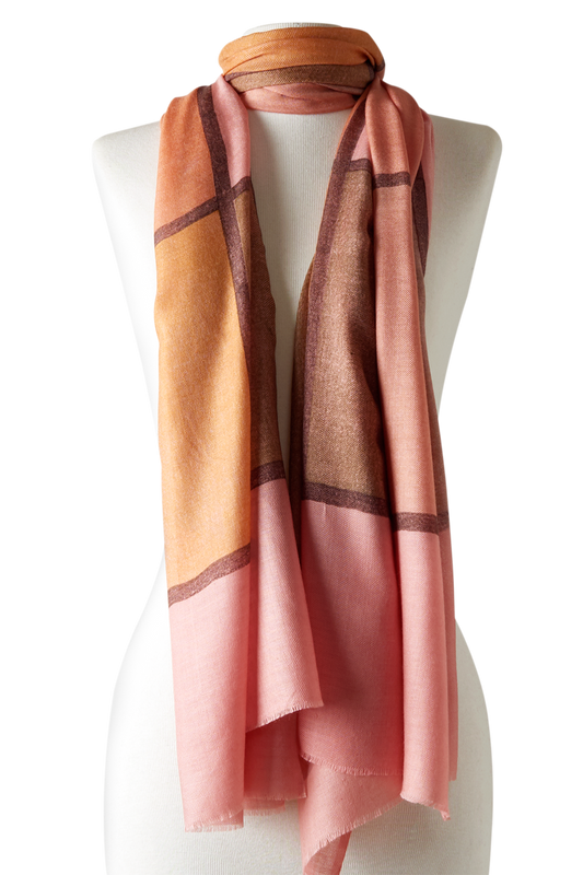   - Cashmere estampado Aja salmon- Scarf Me 