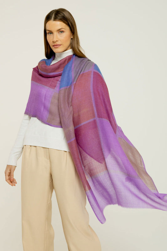   - Cashmere estampado Aja uva- Scarf Me 