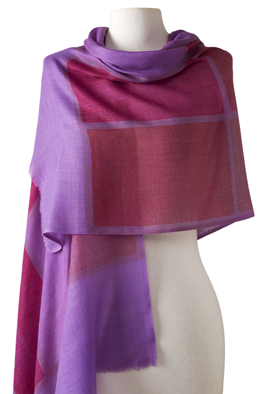   - Cashmere estampado Aja uva- Scarf Me 