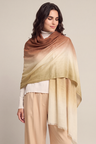 Cashmere Degradê chocolate/caqui