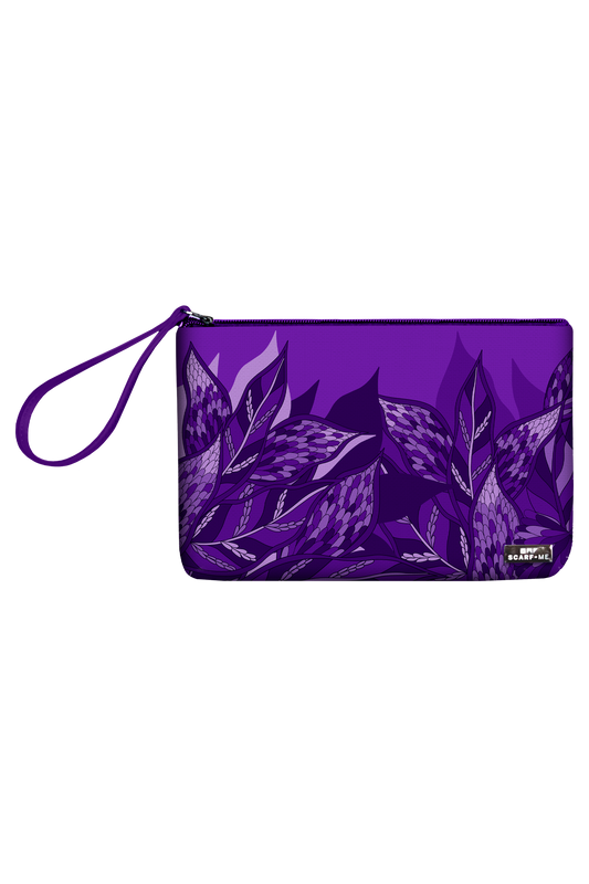   - Clutch Transversal ramos de púrpura roxo- Scarf Me 