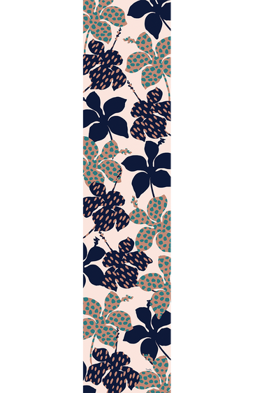 Echarpe Flores Dots em mousseline de poliéster | 45x210cm