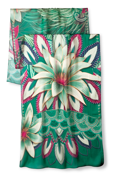   - Echarpe Alegoria em mousseline de seda | 60x210cm- Scarf Me 