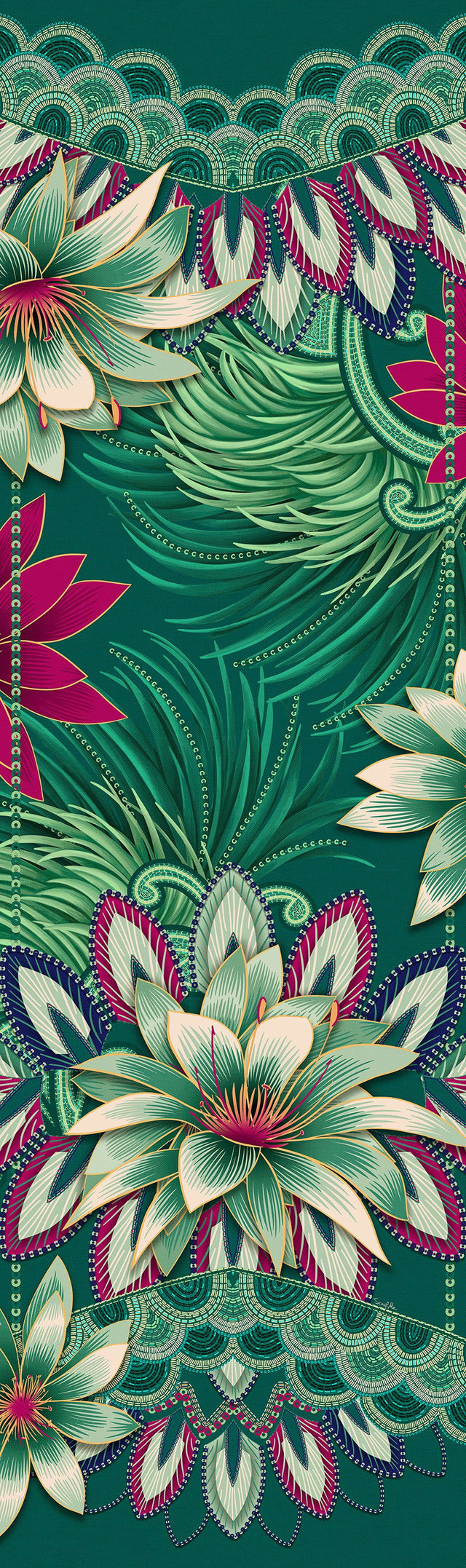   - Echarpe Alegoria em mousseline de seda | 60x210cm- Scarf Me 