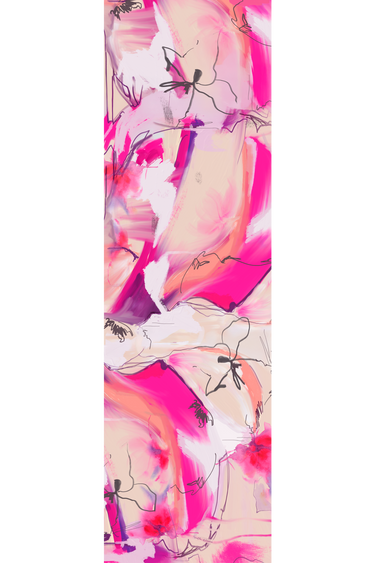 Echarpe Bruma em mousseline de seda | 60x210cm