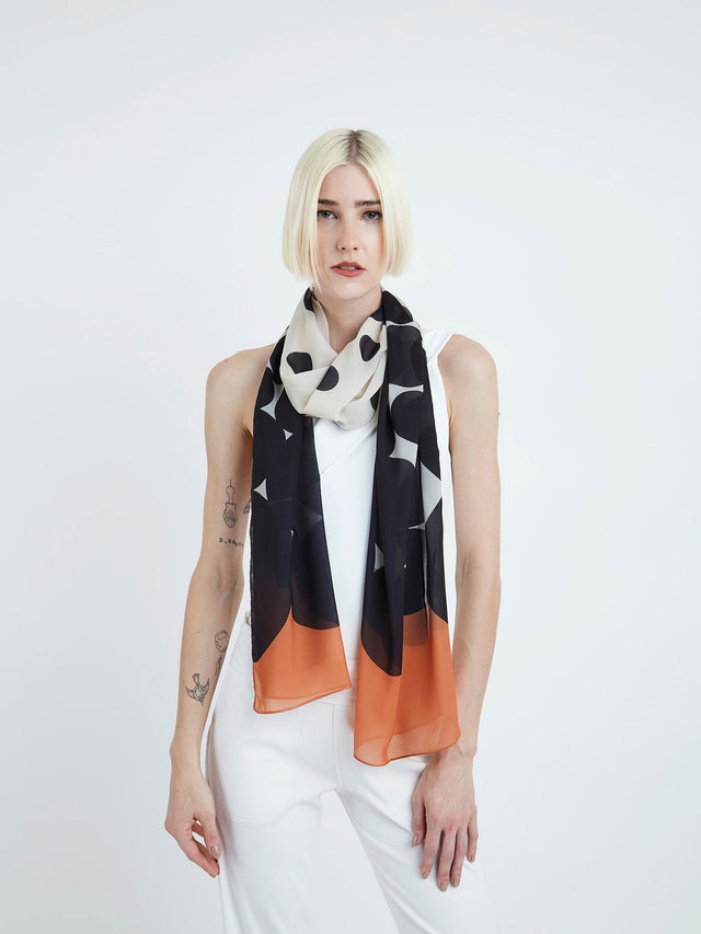   - Echarpe Bubbles em mousseline de poliéster | 45X210cm- Scarf Me 