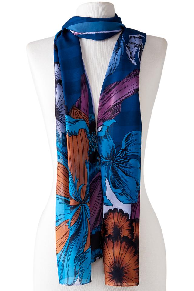   - Echarpe Chloe em mousseline de poliéster | 45X210cm- Scarf Me 