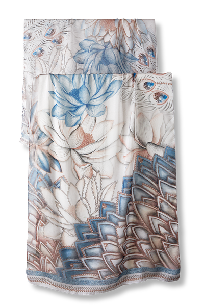   - Echarpe Crystal Glow em mousseline de seda | 60x210cm- Scarf Me 