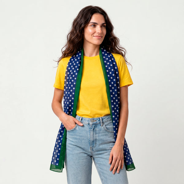 Estrela long scarf in polyester mousseline | 45x210cm