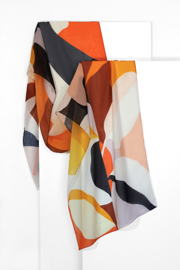 Kate long scarf in polyester mousseline | 45x210cm - Scarf Me