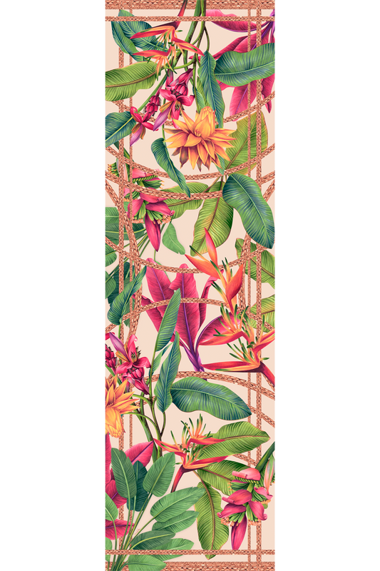  Estampa floral Echarpe Musella em mousseline de seda | 60x210cm- Scarf Me 