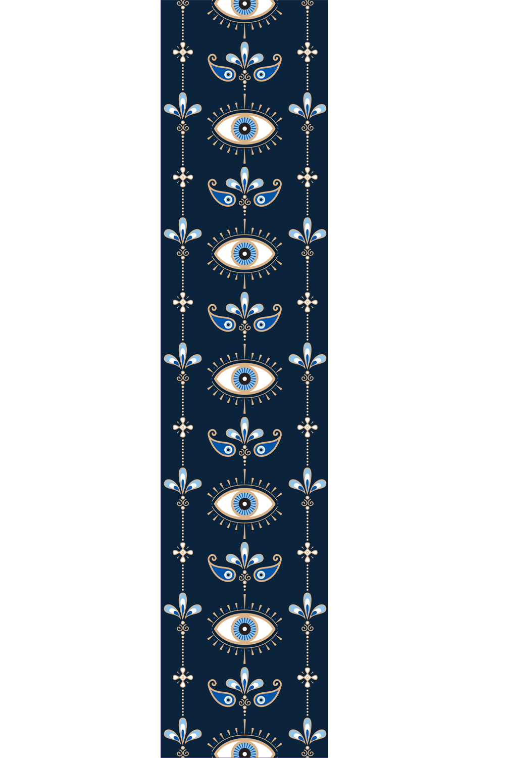 Greek eye scarf in polyester mousseline | 45X210cm