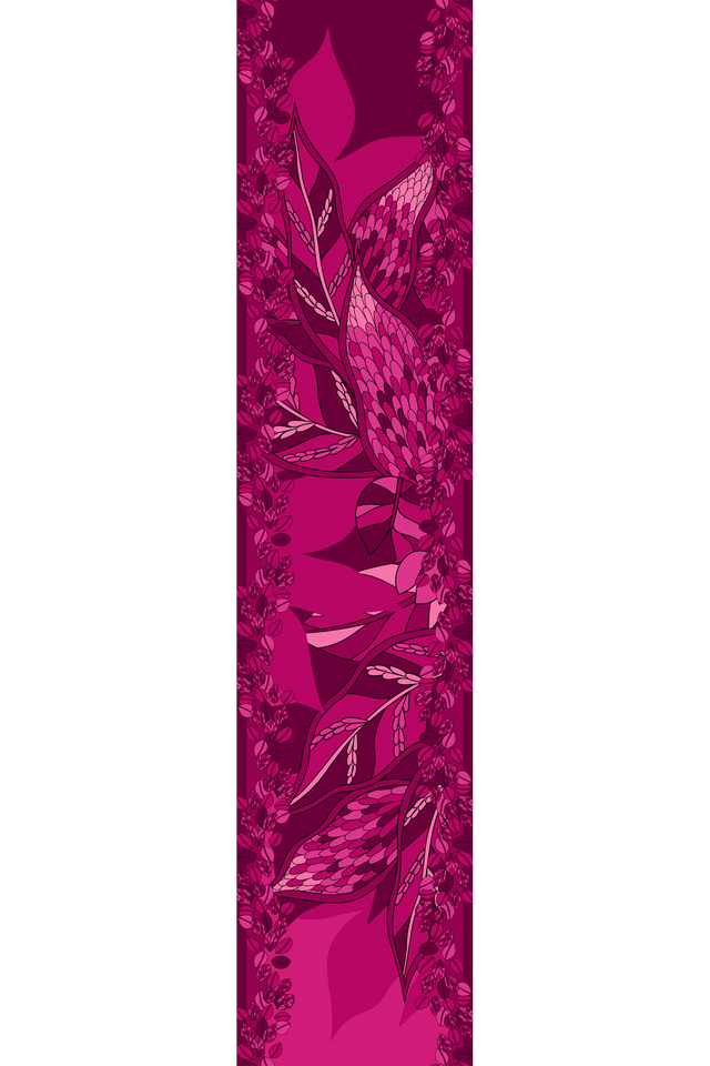   - Echarpe Ramos de Púrpura pink em mousseline de poliéster | 45x210cm- Scarf Me 