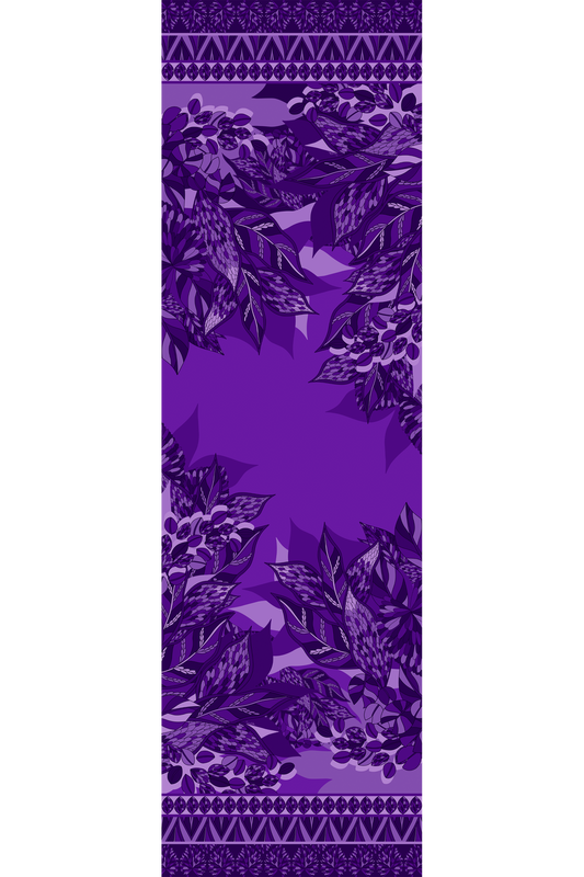   - Echarpe Ramos de Púrpura roxo em mousseline de seda | 60x210cm- Scarf Me 