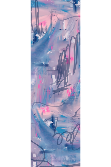 Echarpe Ternura em mousseline de seda | 60x210cm