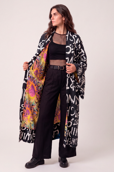 Kimono Cactus em linho