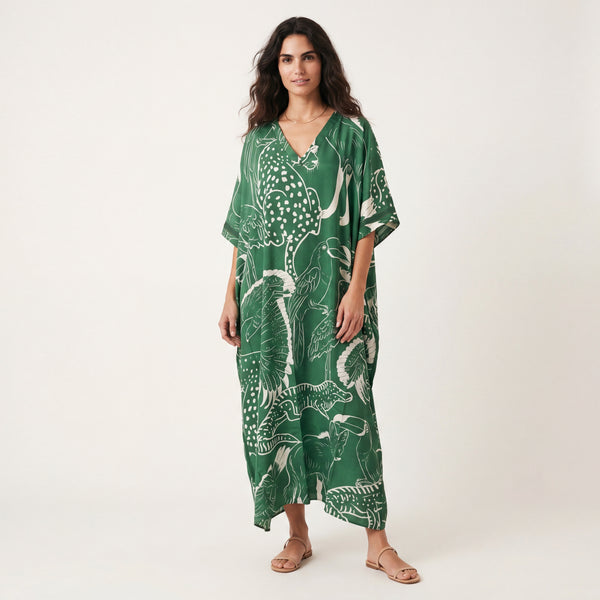 Silhuetas long silk kaftan