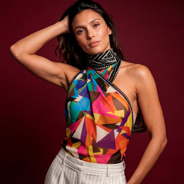 Max lenço Desencaixe em mousseline de seda | 130x130cm