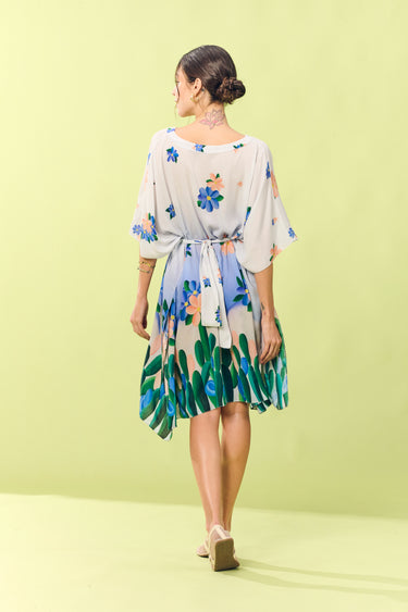 Kaftan curto de seda Manacá